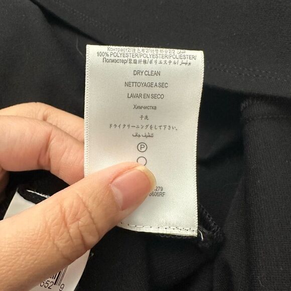 BCBG MaxAzria Black Faux Leather Pleated "Cleo" Dress Fit & Flare Size XS - Picture 9 of 11